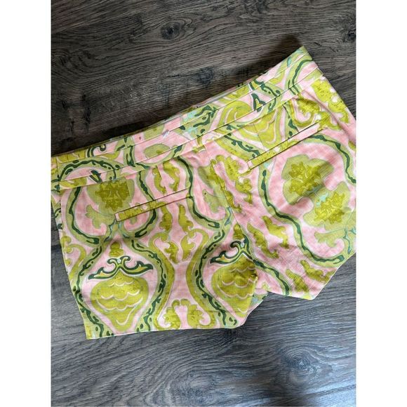 J. Crew Paisley Pink and Green Mini Shorts Size 6  Pastel - Picture 5 of 7